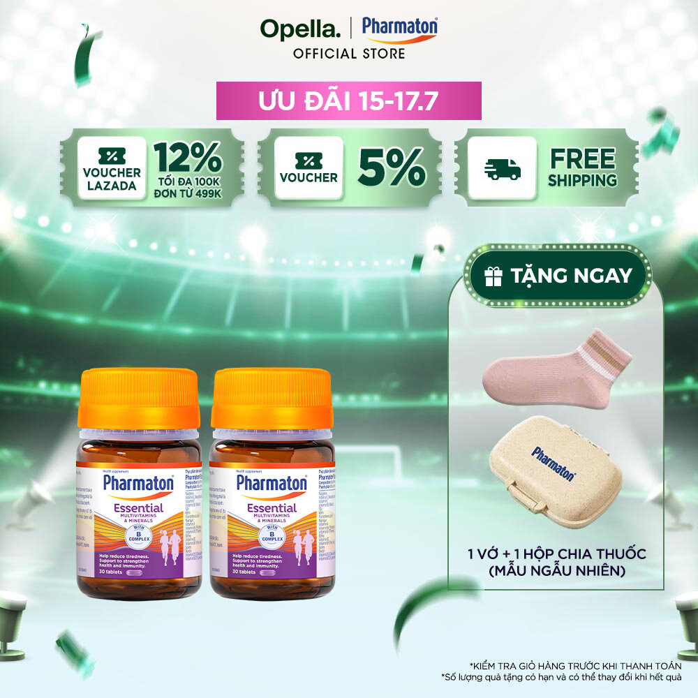 Bộ 2 Lọ Thực Phẩm Bảo Vệ Sức Khỏe Pharmaton Essential 30 Viên/Lọ