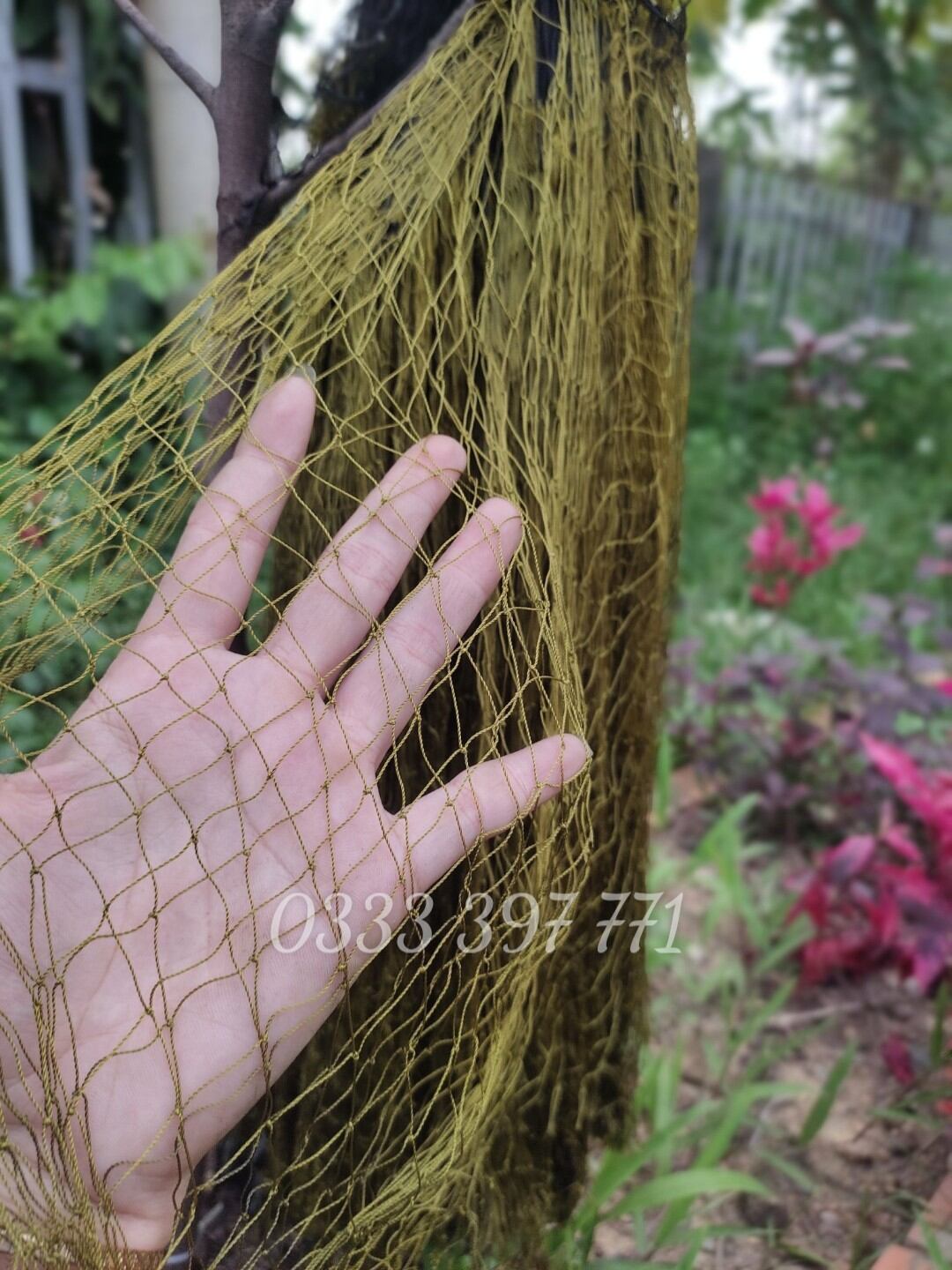 10m lưới rắn mắt 4p bẫy 4lạng-3kg, chiều cao 45cm màu cỏ