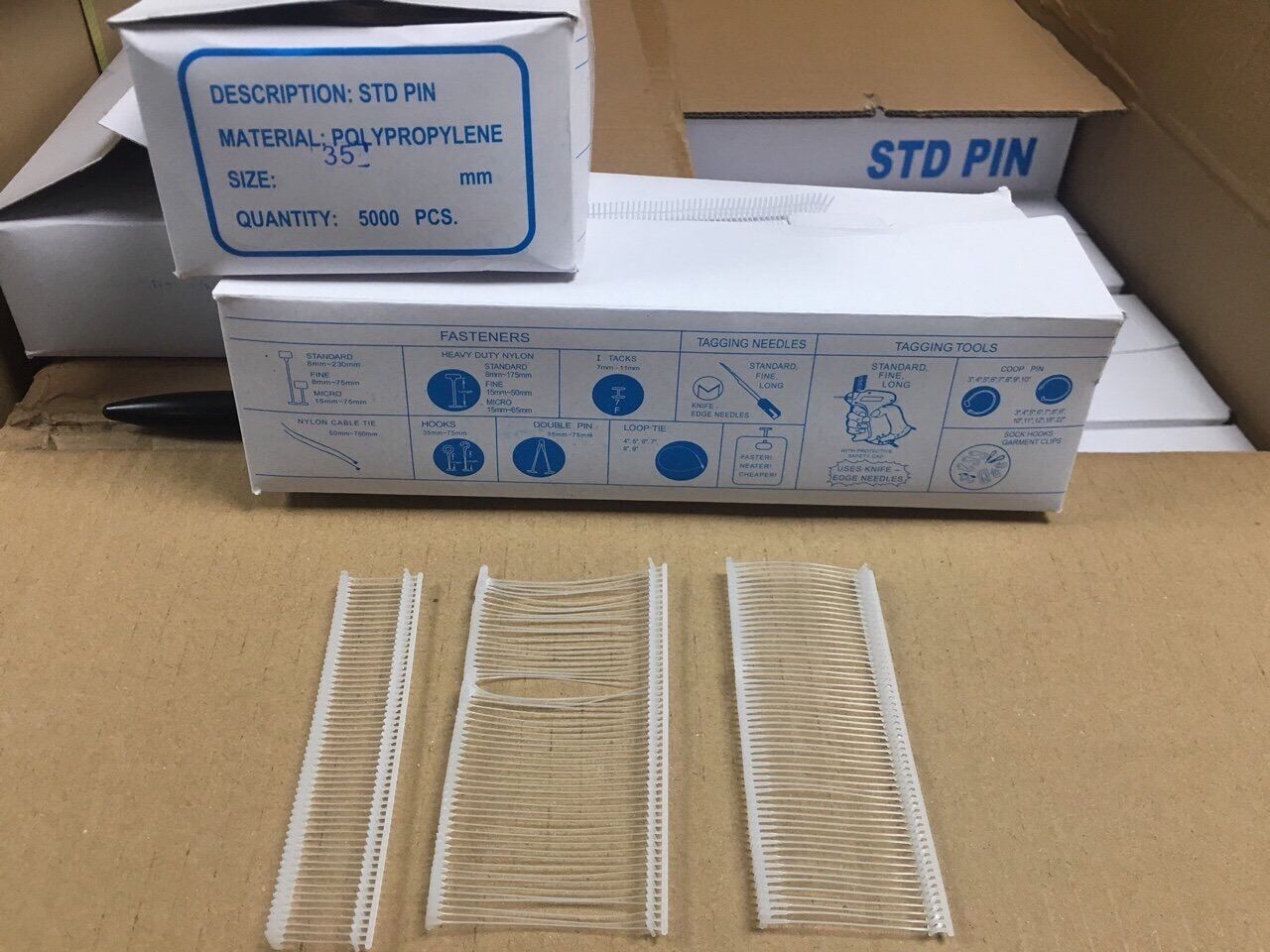 Đạn nhựa gắn mác ti nhựa gắn tem tag pin 15mm 25mm 35 50 75mm