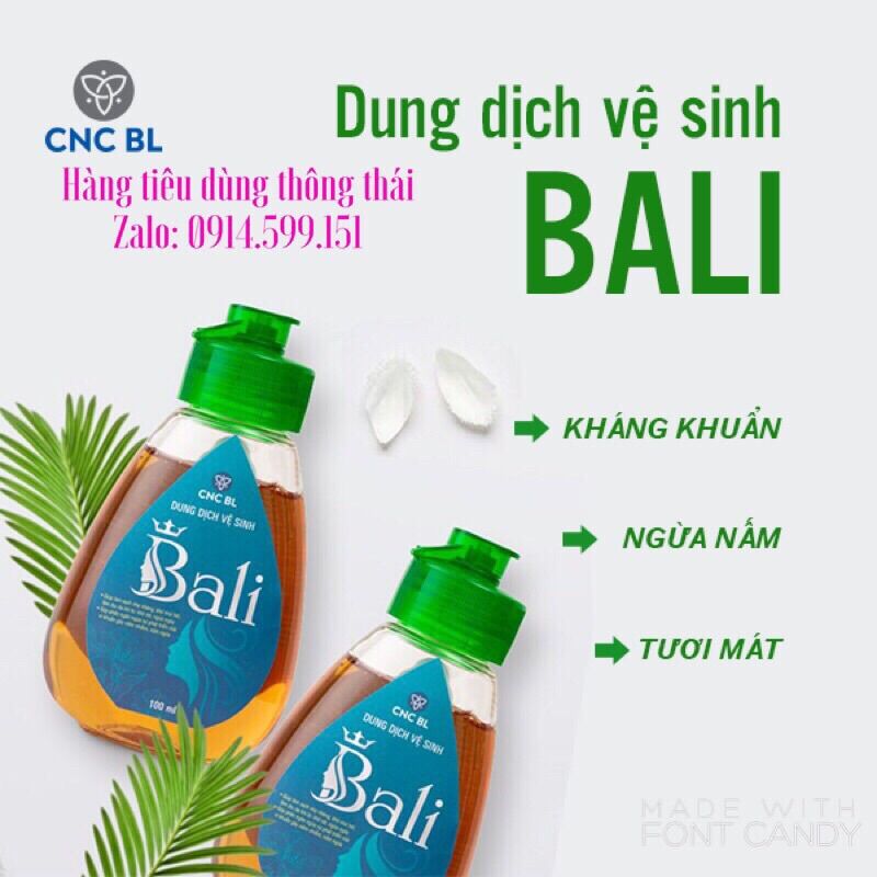 DUNG DỊCH VỆ SINH PHỤ NỮ BALI 100ML