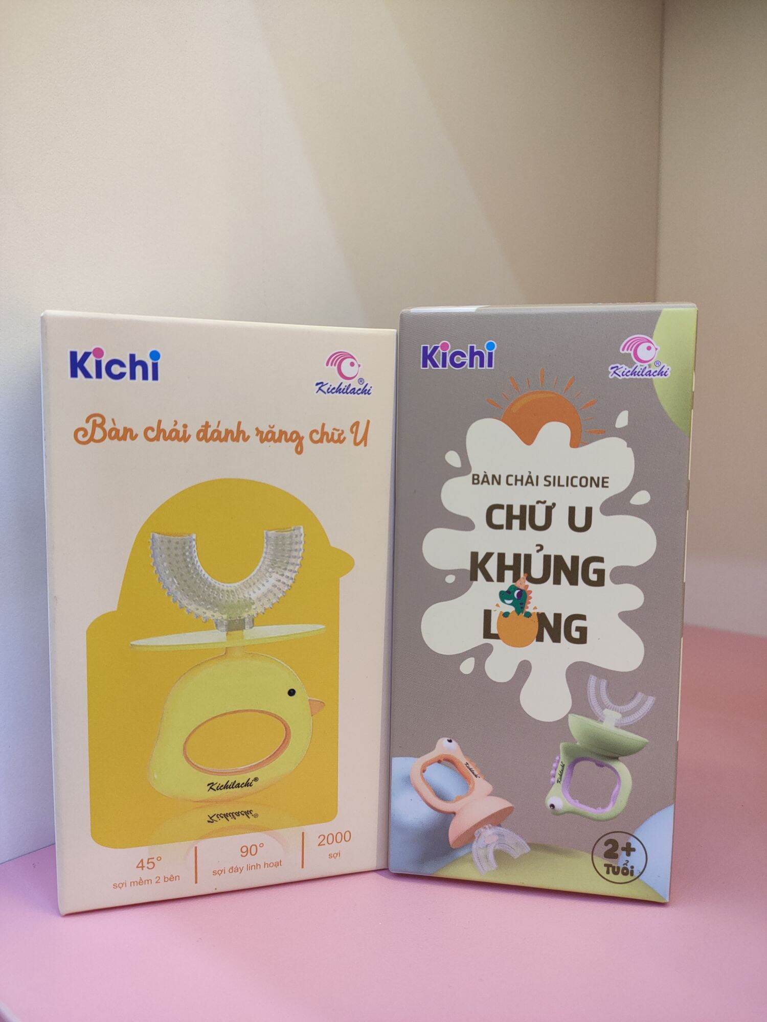 Kichi - Bàn chải đánh răng silicon chữ U cho bé từ 1,5 tuổi