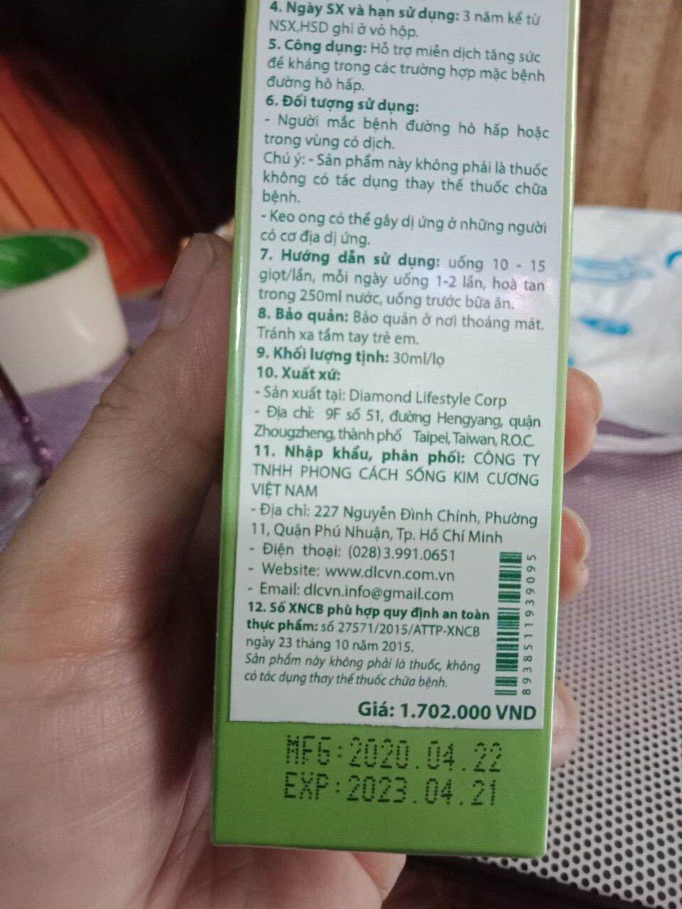[HCM]KEO ONG GREEN PROPOLIS - BRAZIL