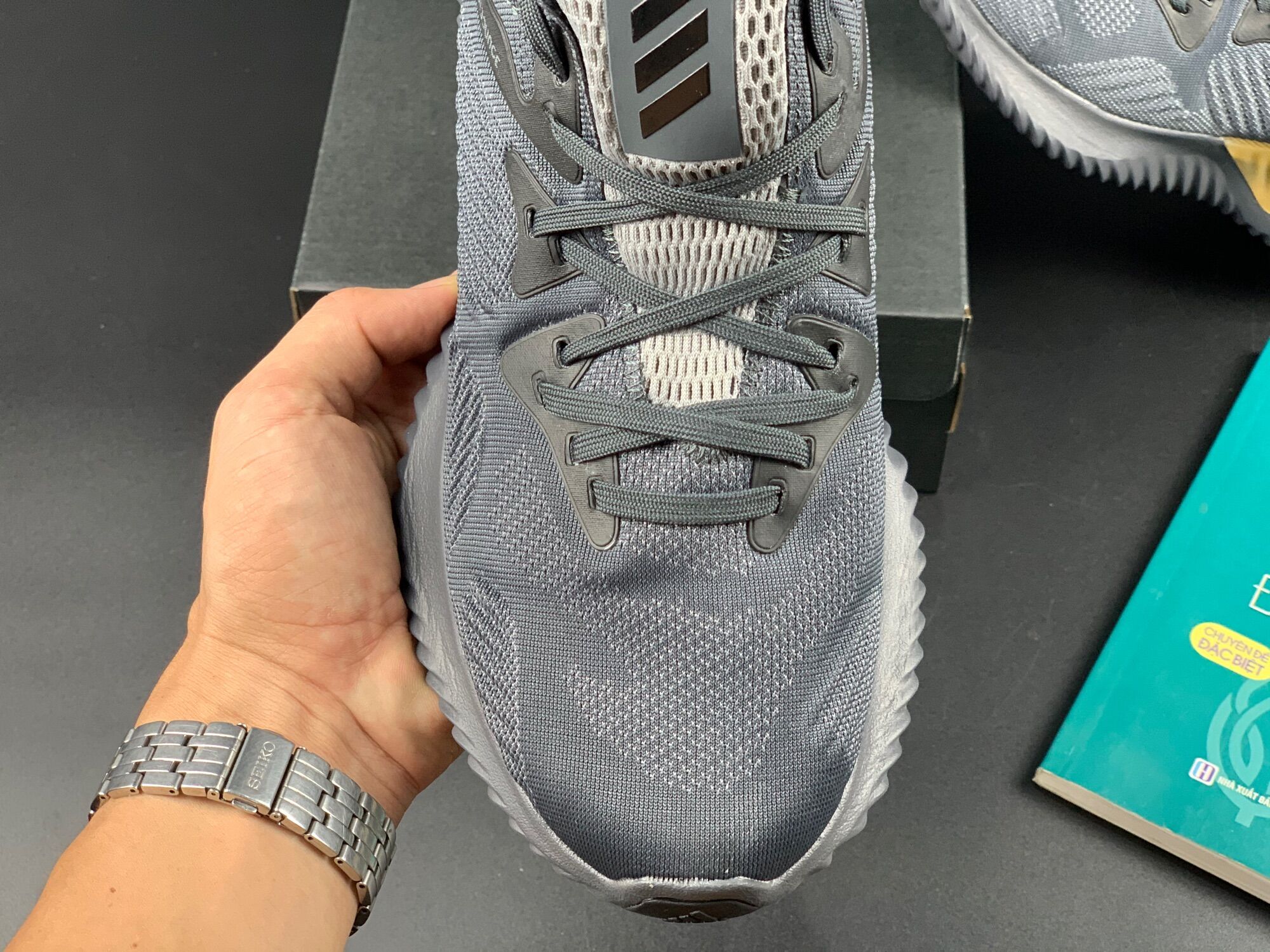 Giày thể thao/ Sneaker Alphabounce đen vàng (Full box)