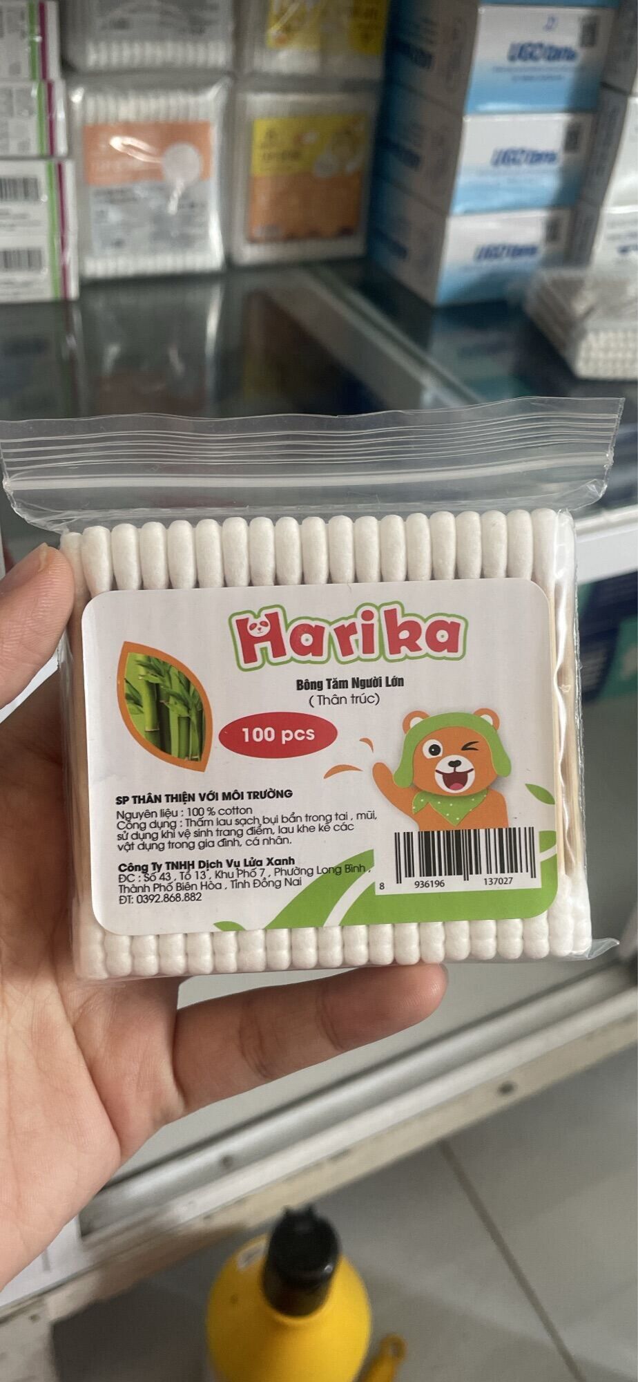 Tăm Bông Thân Trúc Harica - gói 100que