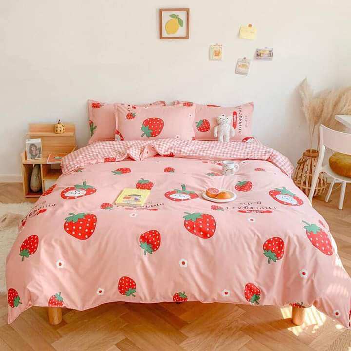 Bộ Ga gối 3 món Cotton poly bốn mùa đủ size