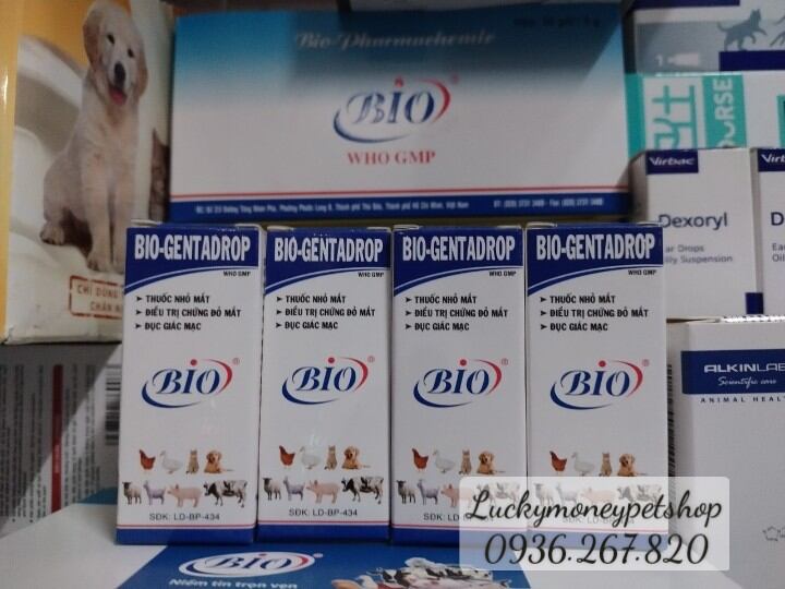 Thuốc nhỏ mắt BIO trị đỏ mắt, chảy nước mắt, đổ ghèn, đục giác mạc ở chó mèo