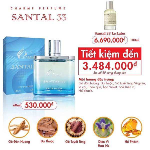 Nước hoa nam santal 33 - cam kết chính hãng