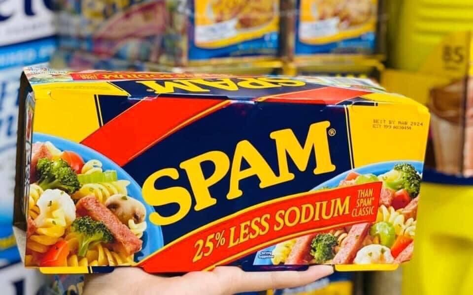 Thịt hộp spam hàng của mỹ, lốc 4 hộp x 340g - date 2025