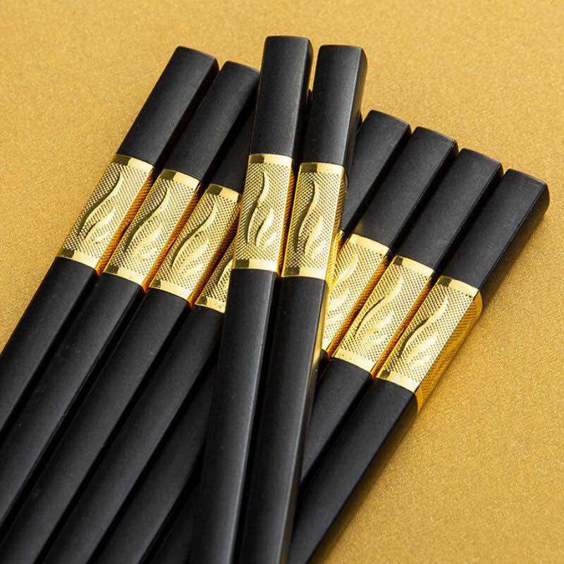 Combo 10 đôi đũa mạ vàng cao cấp hàn quốc G02