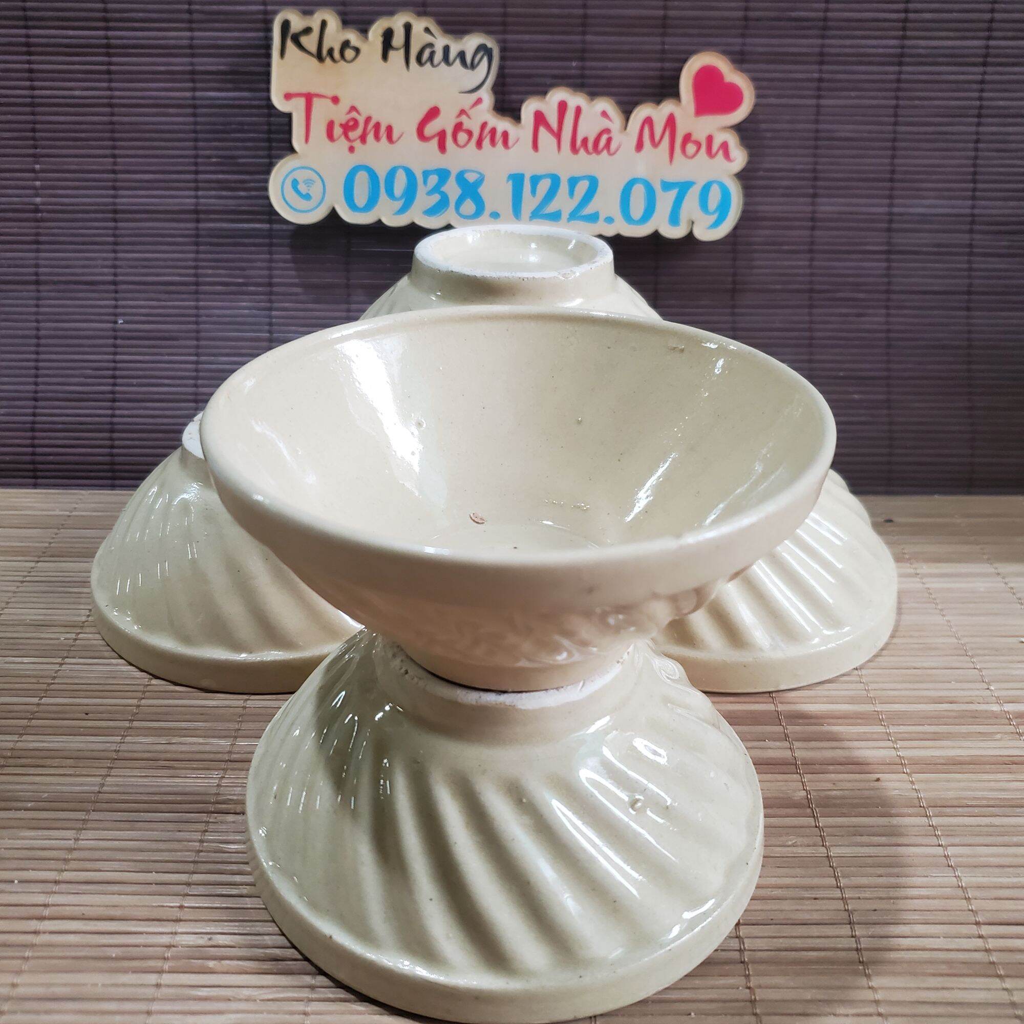 COMBO 5 CHÉN CƠM BÍ VÀNG NHẠT. (Chén cơm bánh ú kiểu xoắn)