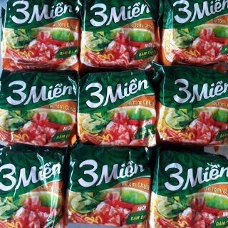 COMBO SỈ 1 thùng mì 3 MIỀN TÔM CHUA CAY (30 gói *65gr)