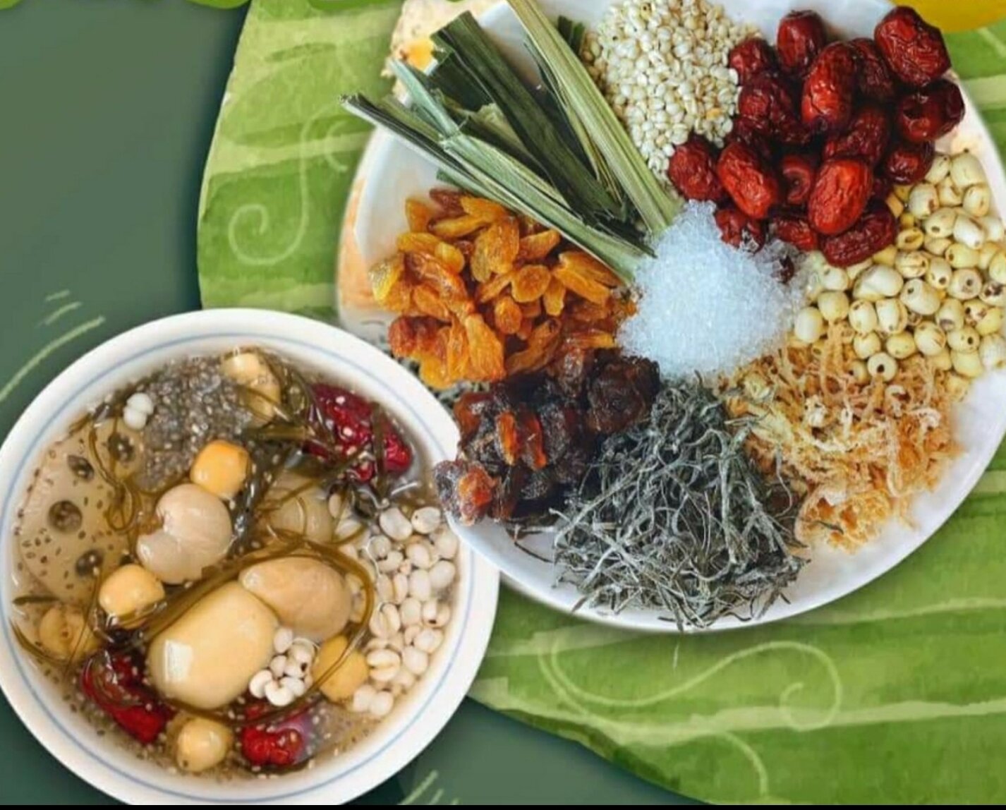 set 500g chè sâm bổ lượng 10 vị  tặng quà tự chọn