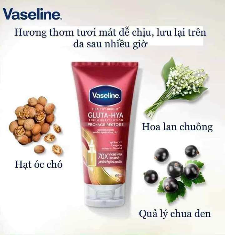 Sữa dưỡng thể Vaseline Đỏ 70X của Thái ( chính hãng nội địa)