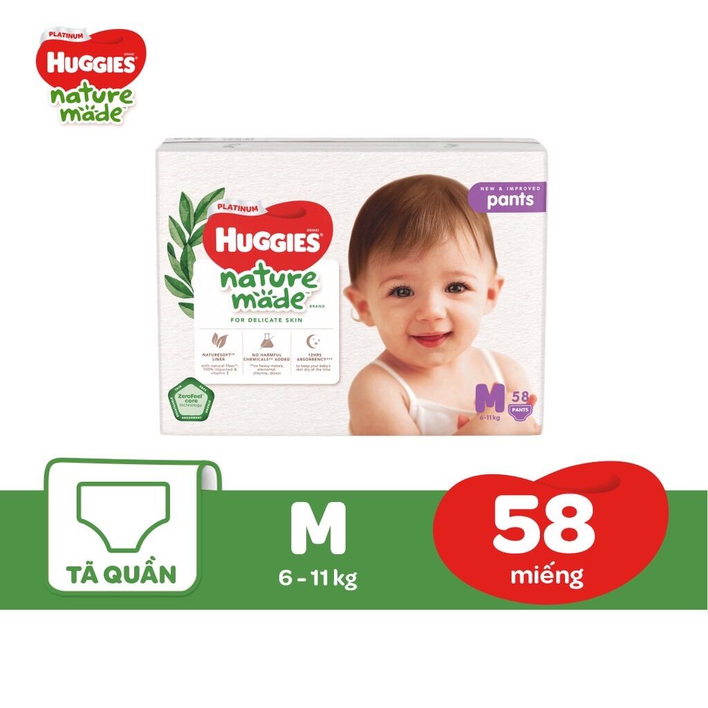 Tã Quần Cao Cấp Huggies Platinum Nature Made