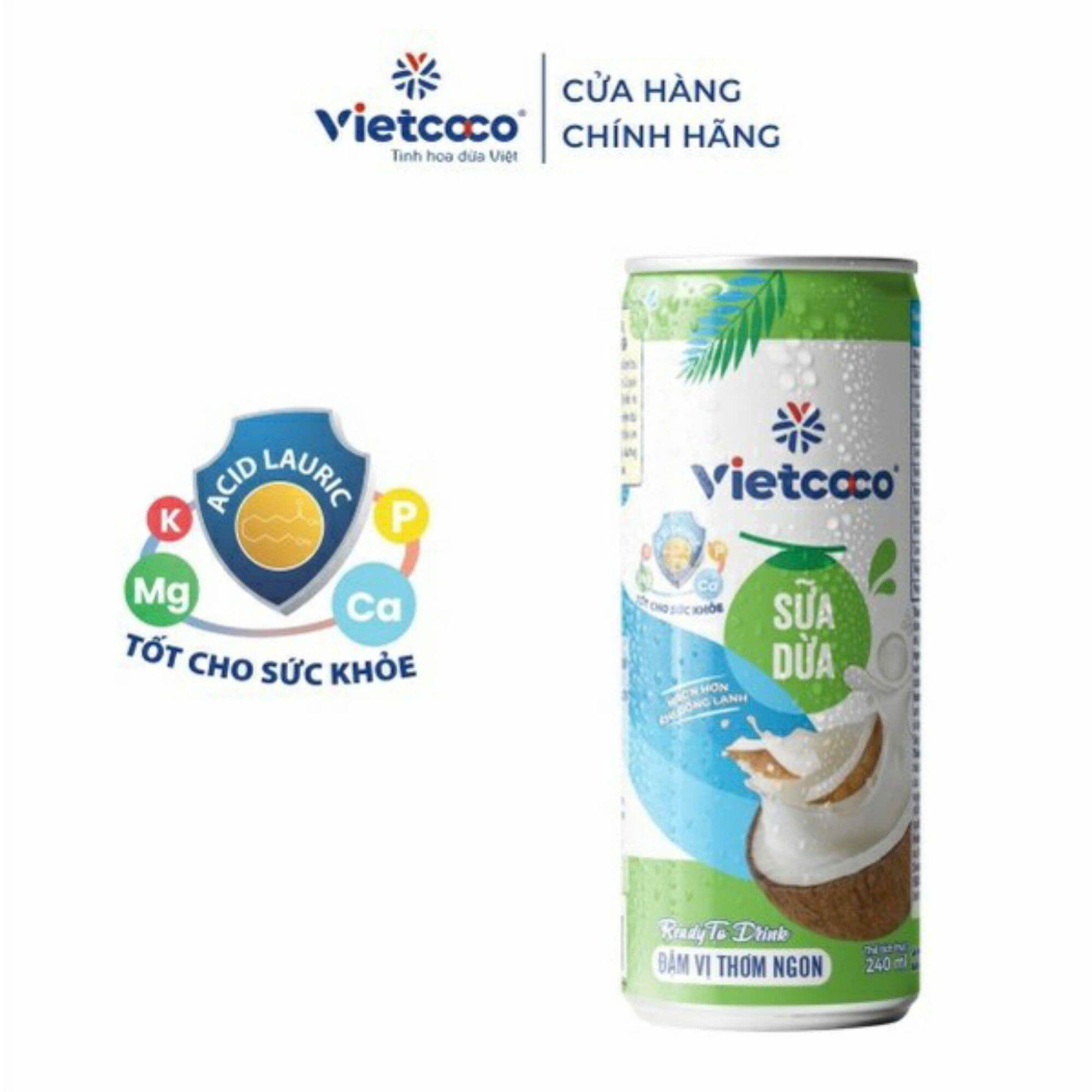 1 Lốc 6 lon sữa dừa Vietcoco, Date mới (240ml/lon)
