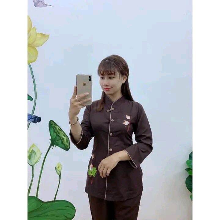 Đồ Lam Đi Chùa - Mẫu Kate Trụ viền