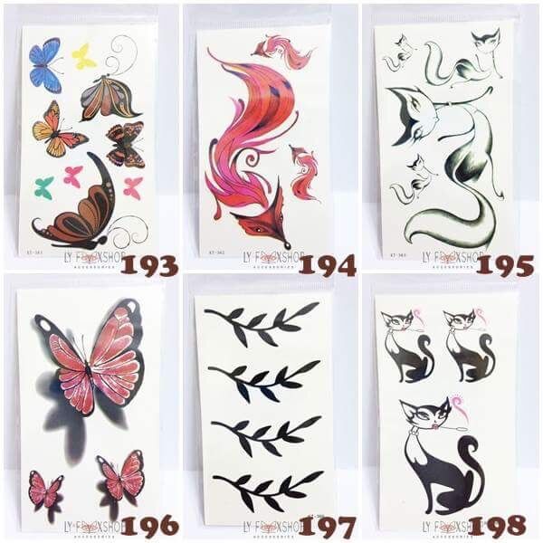 Combo 10 Hình xăm dán tattoo sticker