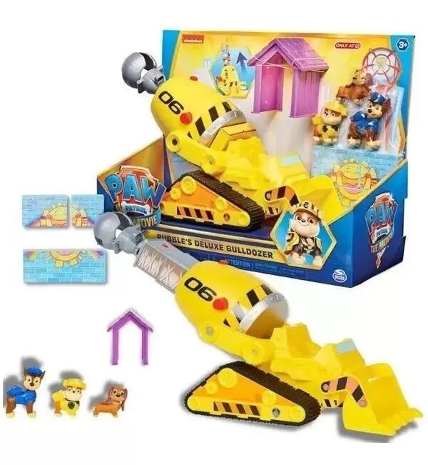 Bộ công trình Paw Patrol siêu hạng với 3 chú chó + xe cẩu móc+ tường+ phụ kiện