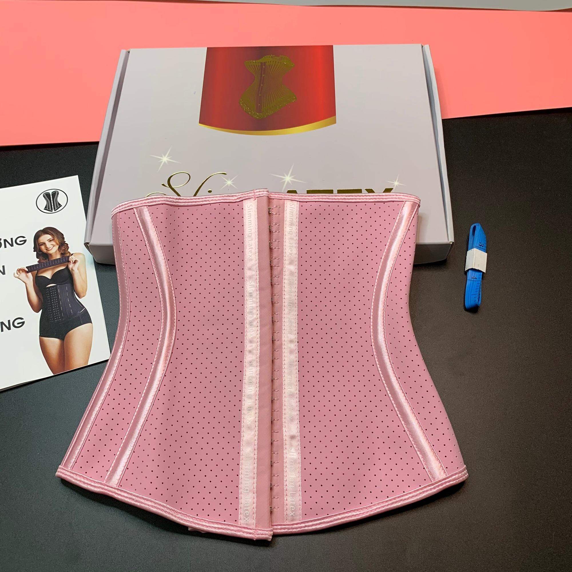 Đai nịt bụng slim latex hồng ( trắng )