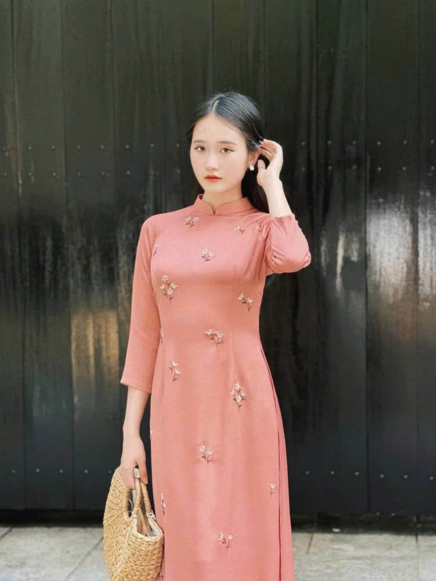 Bộ Áo dài lụa Tây thi cao cấp