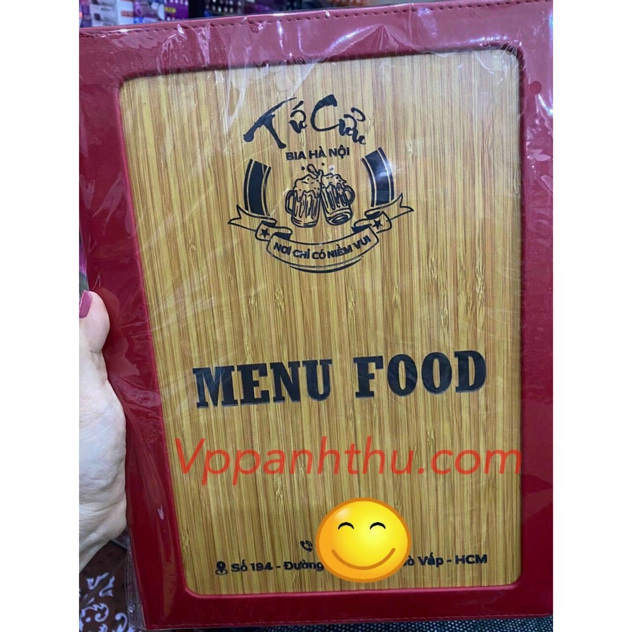BÌA MENU GỖ 2030 CAO CẤP ( 20x30 cm )