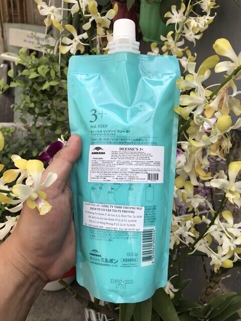 Phục hồi tóc hư tổn 3 bước MILBON DEESSE'S 3+ 600ml