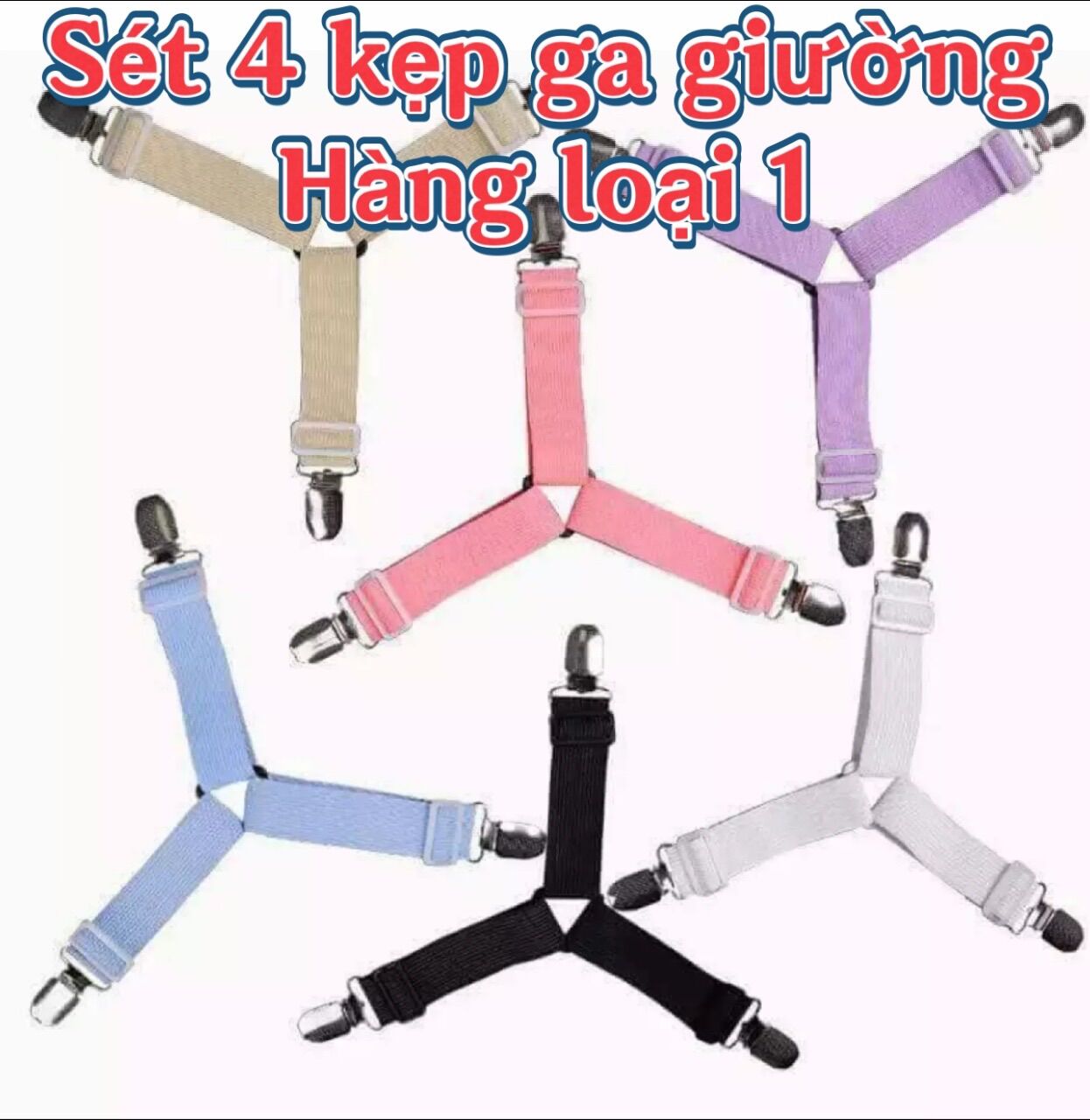 [Set 4 Cái] - Kẹp Ga Giường KGG Chống Xê Dịch Giữ Phẳng Ga Giường
