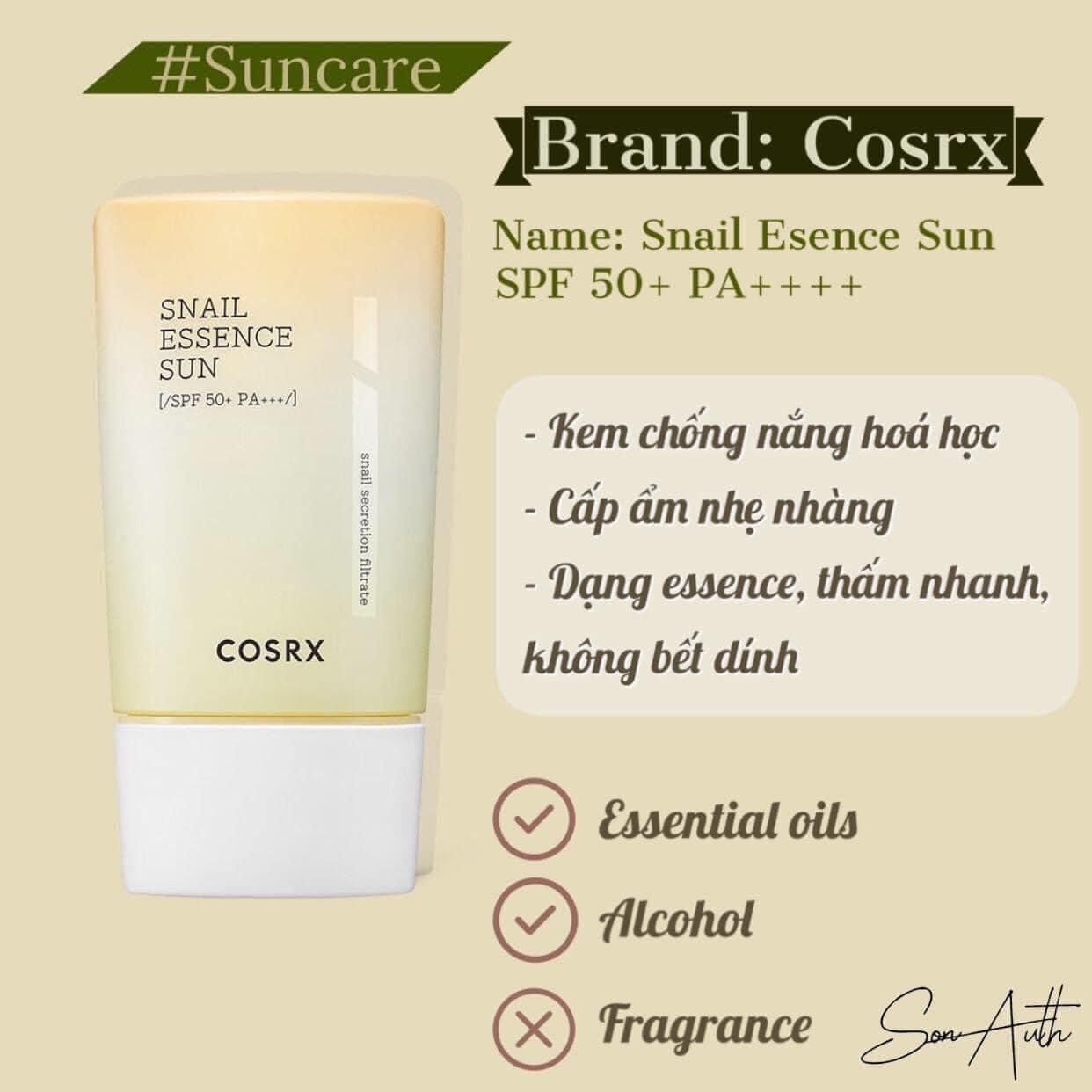 Kem chống nắng Cosrx Shield Fit Snail Essence Sun 50ml