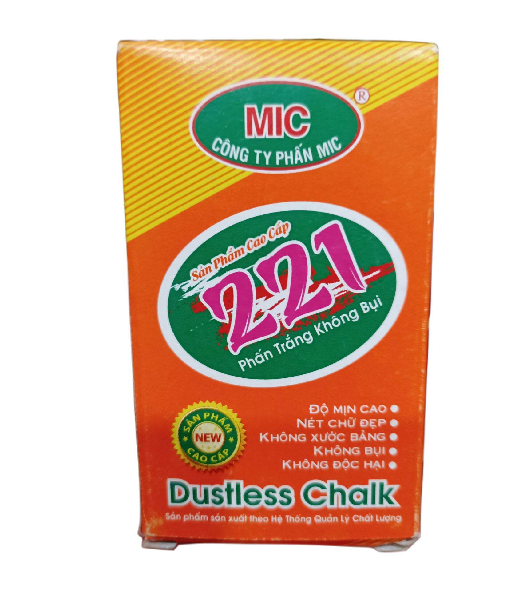 Phấn viết bảng Mic không bụi hộp 10 viên