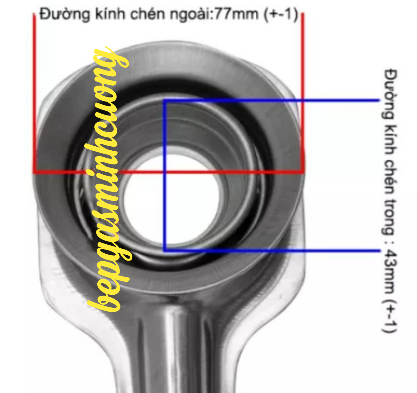 Điếu inox bếp gas dương - 2 cái ( inox 410 )
