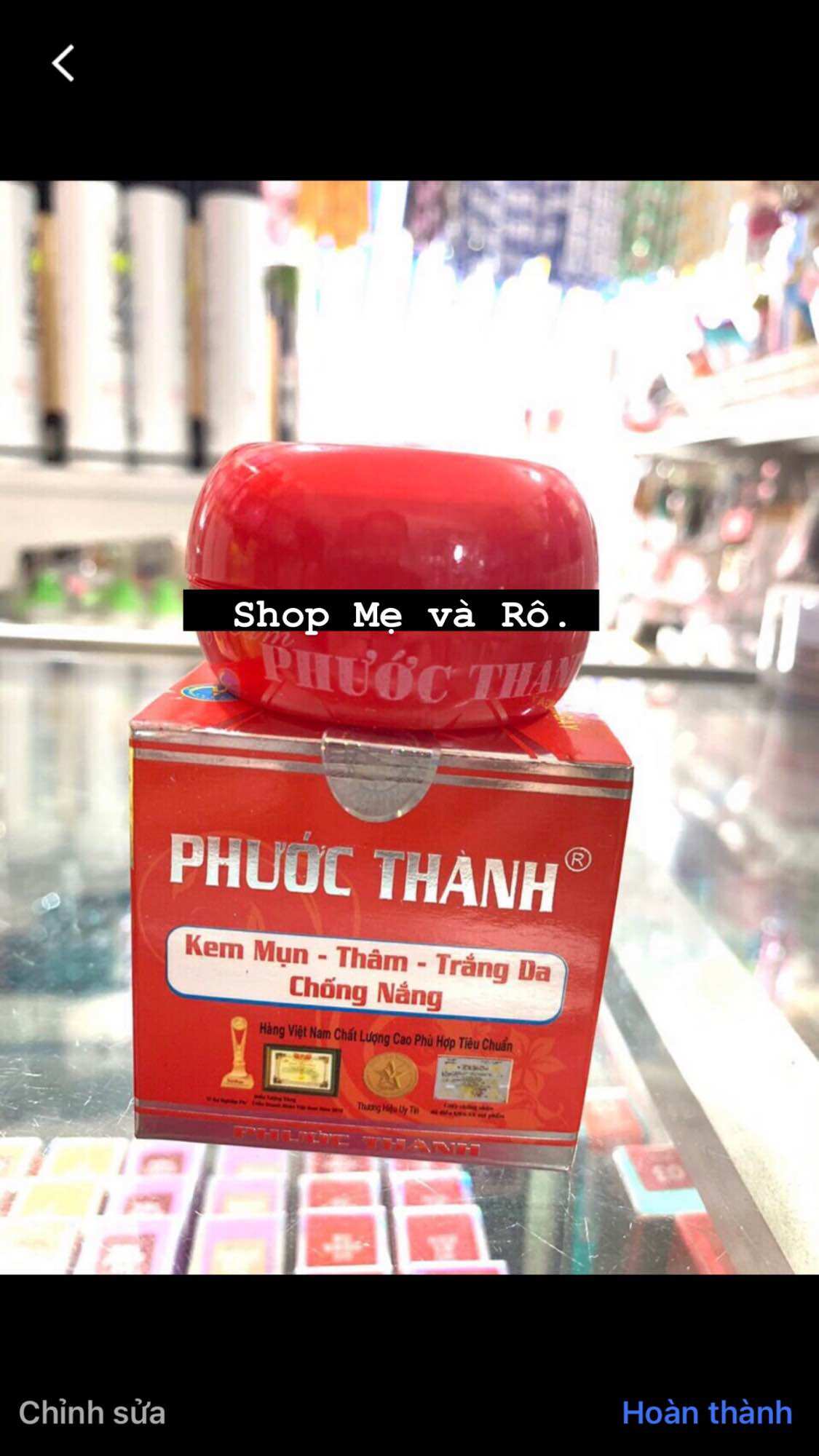 Kem Phước thanh đỏ hết mụn -thâm-trắng da-chống nắng hủ 4g