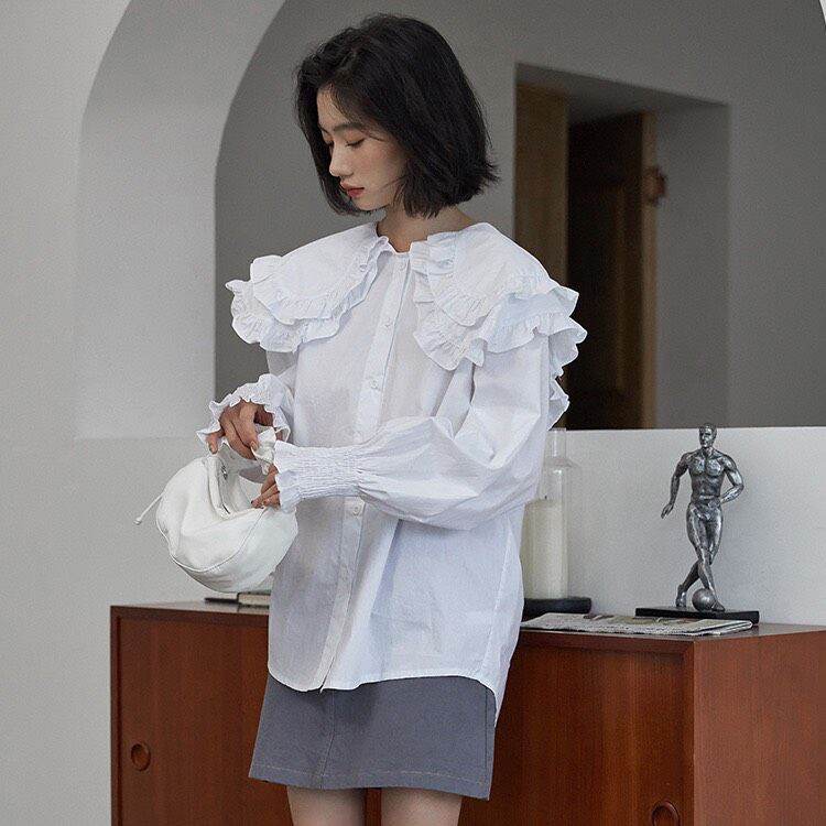 ÁO TIỂU THƯ TAY BỒNG SƠ MI CÔNG SỞ CB1