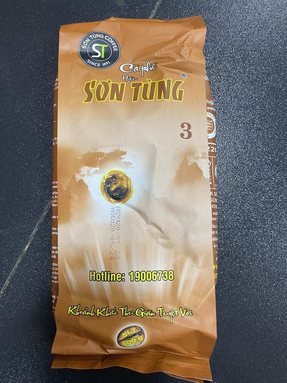 Cà phê sơn tùng hàng quán nước 3 Cam gói 500gr