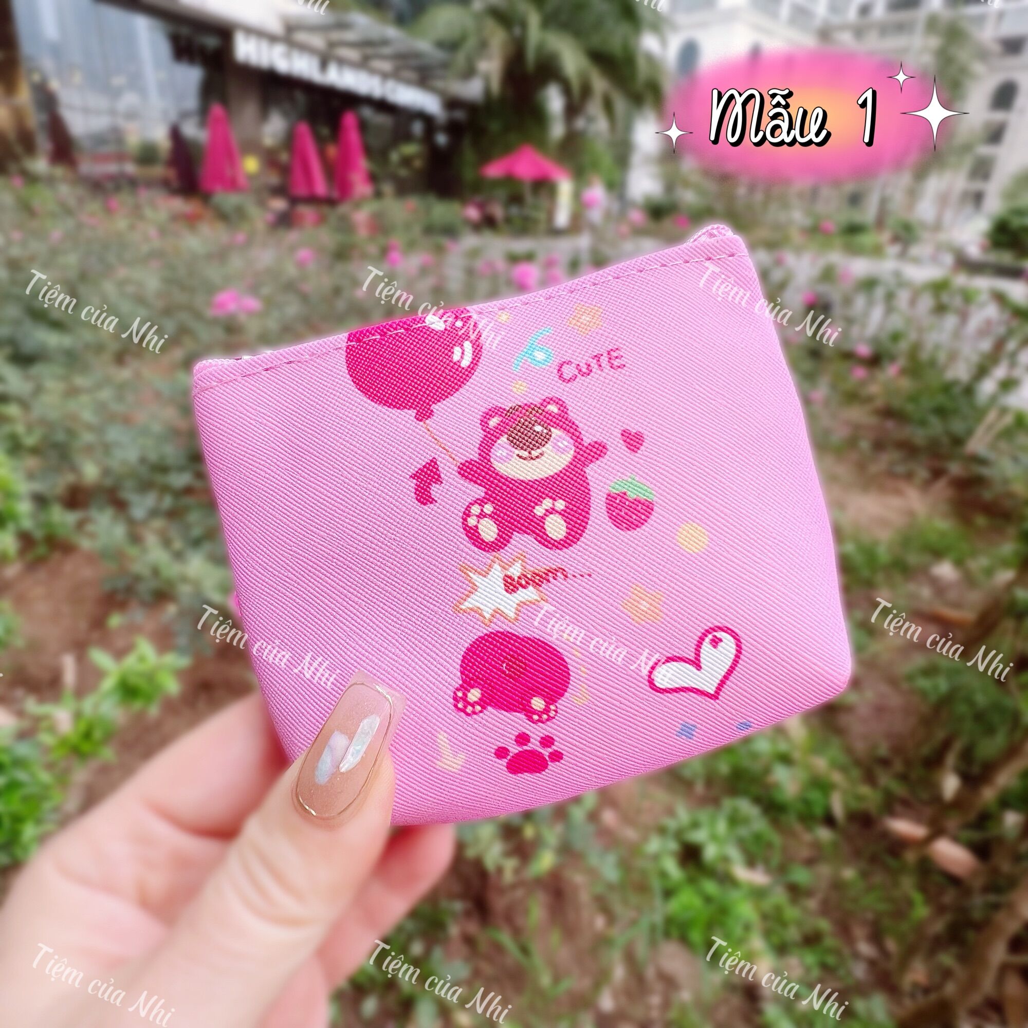 BÓP VÍ MINI GẤU DÂU LOTSO