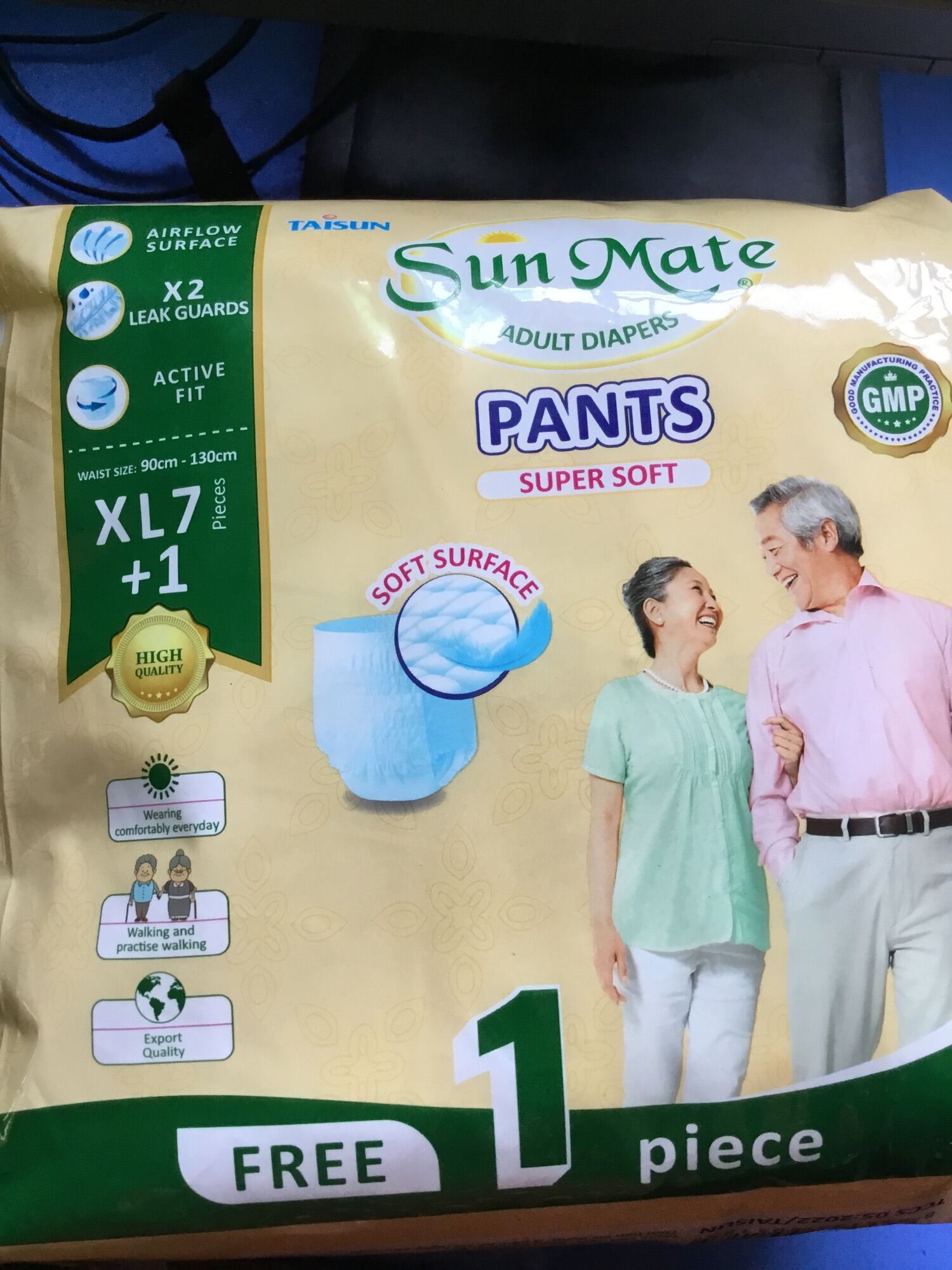 Tặng Thêm 1 Miếng- 1 Gói Tã quần Sunmate XL7 Siêu Mềm Mại
