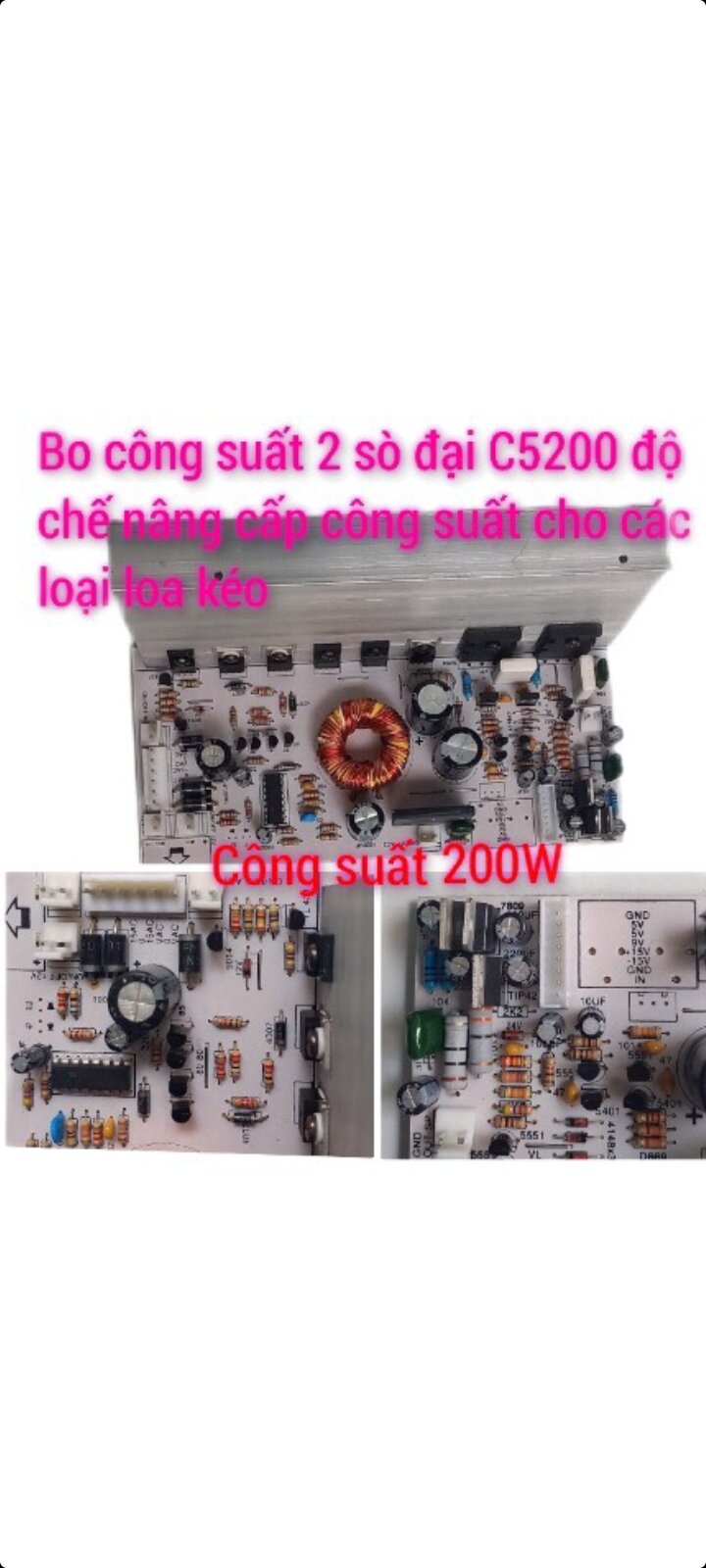 Bo công suất 2 sò đại c5200 độ chế loa kéo