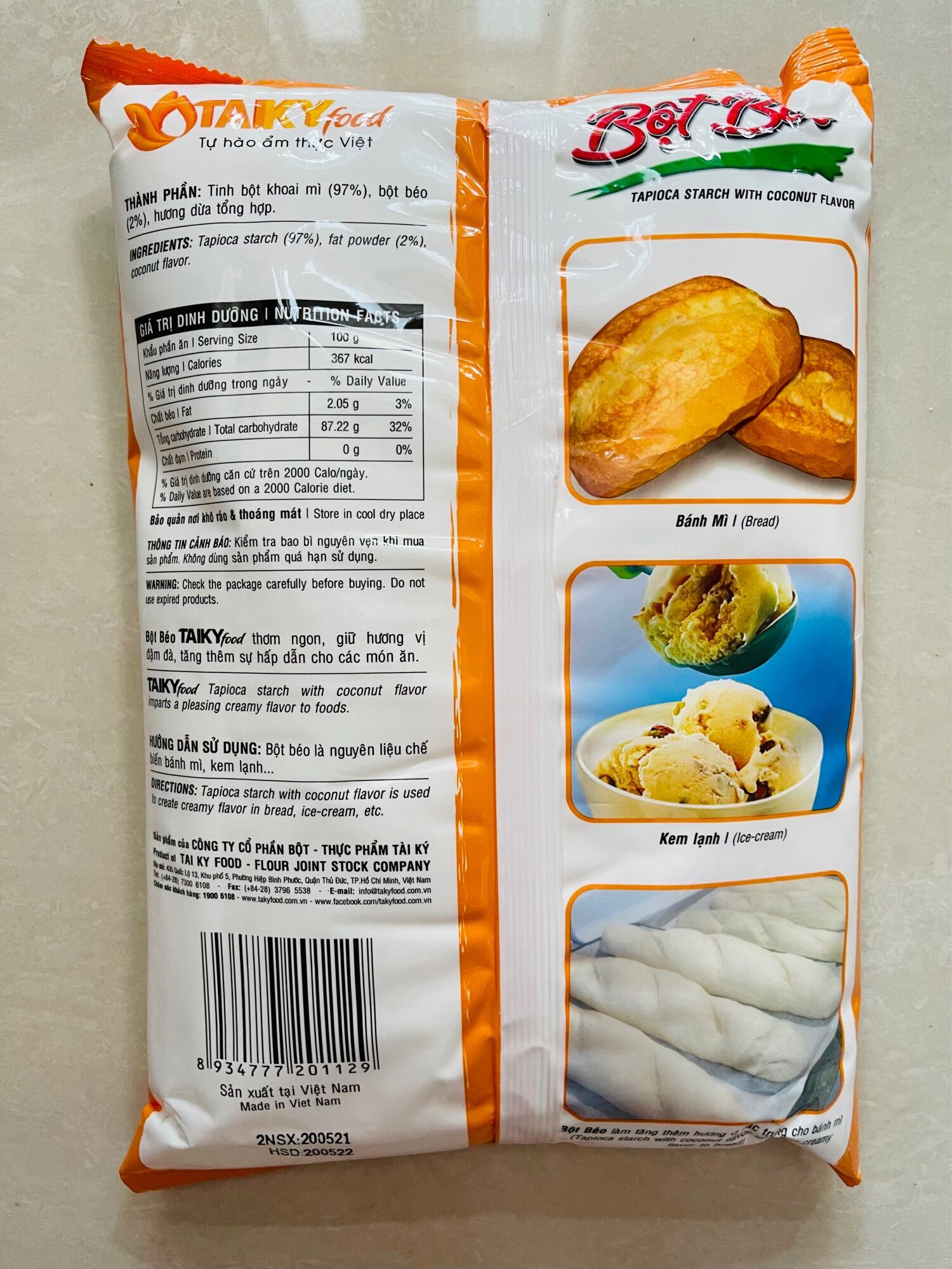 BỘT BÉO TÀI KÝ 1Kg