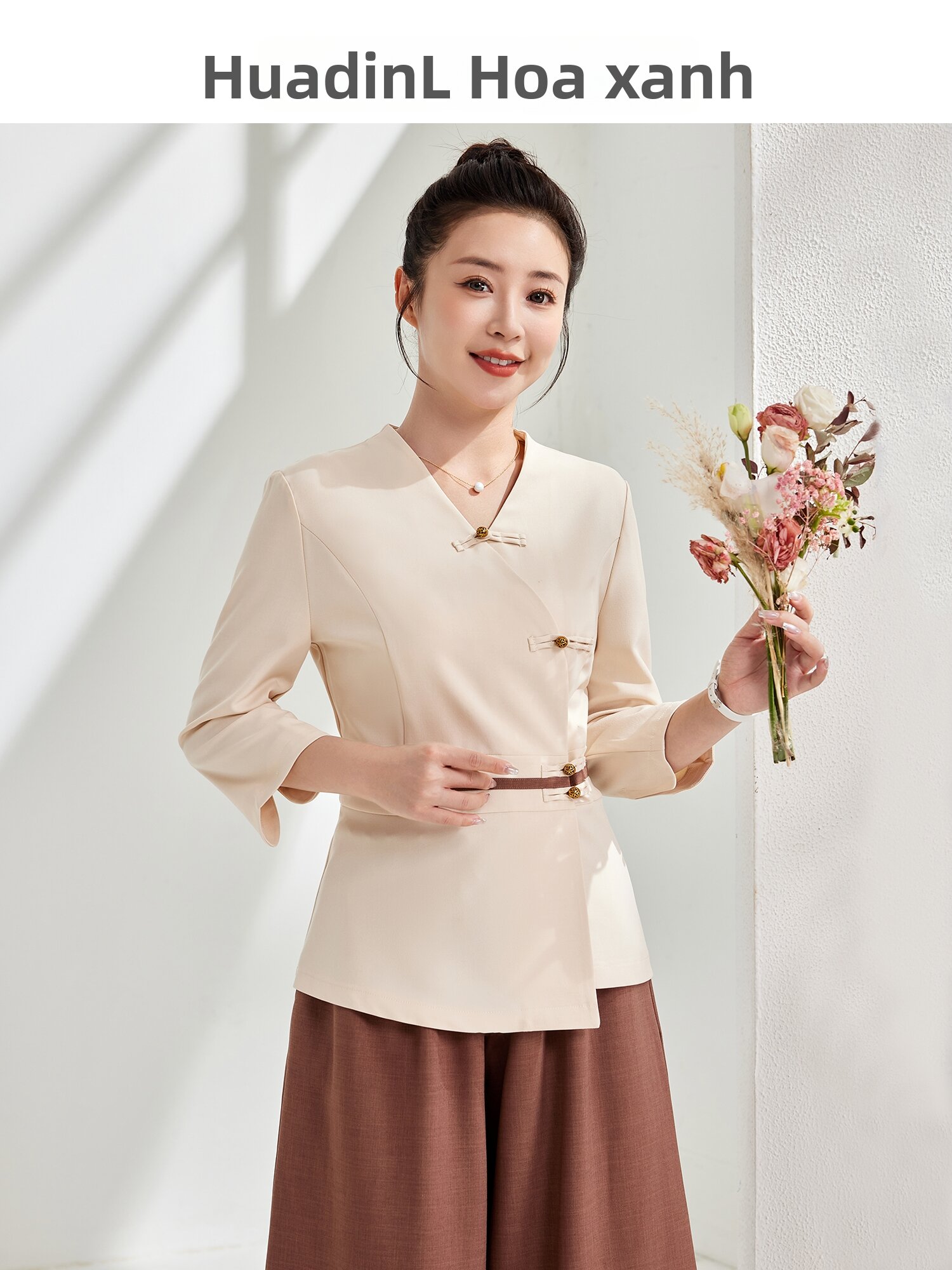 Elegant New Chinese Style Spa Uniform Set Giá 918,000 Đồng*Miễn phí vận chuyển