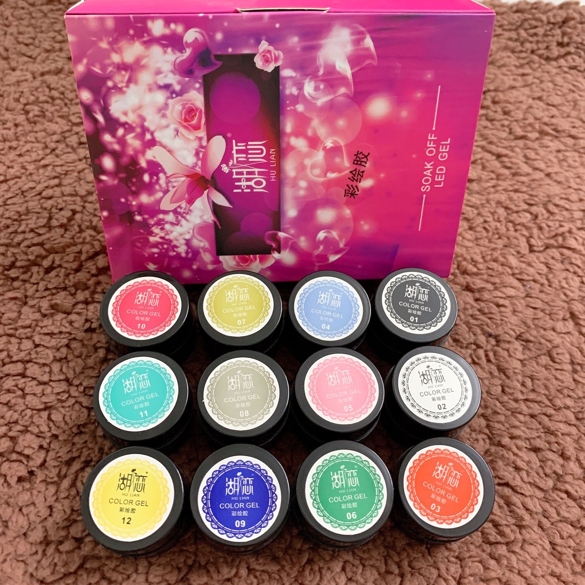 Gel vẽ hulian 12 màu