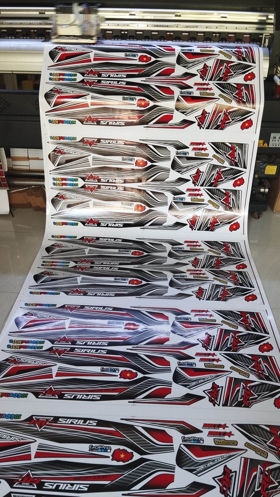 Tem sirius RC V3 ĐỎ ĐEN HOT 2024 . TEM RỜI SIRIUS ĐỎ ĐEN