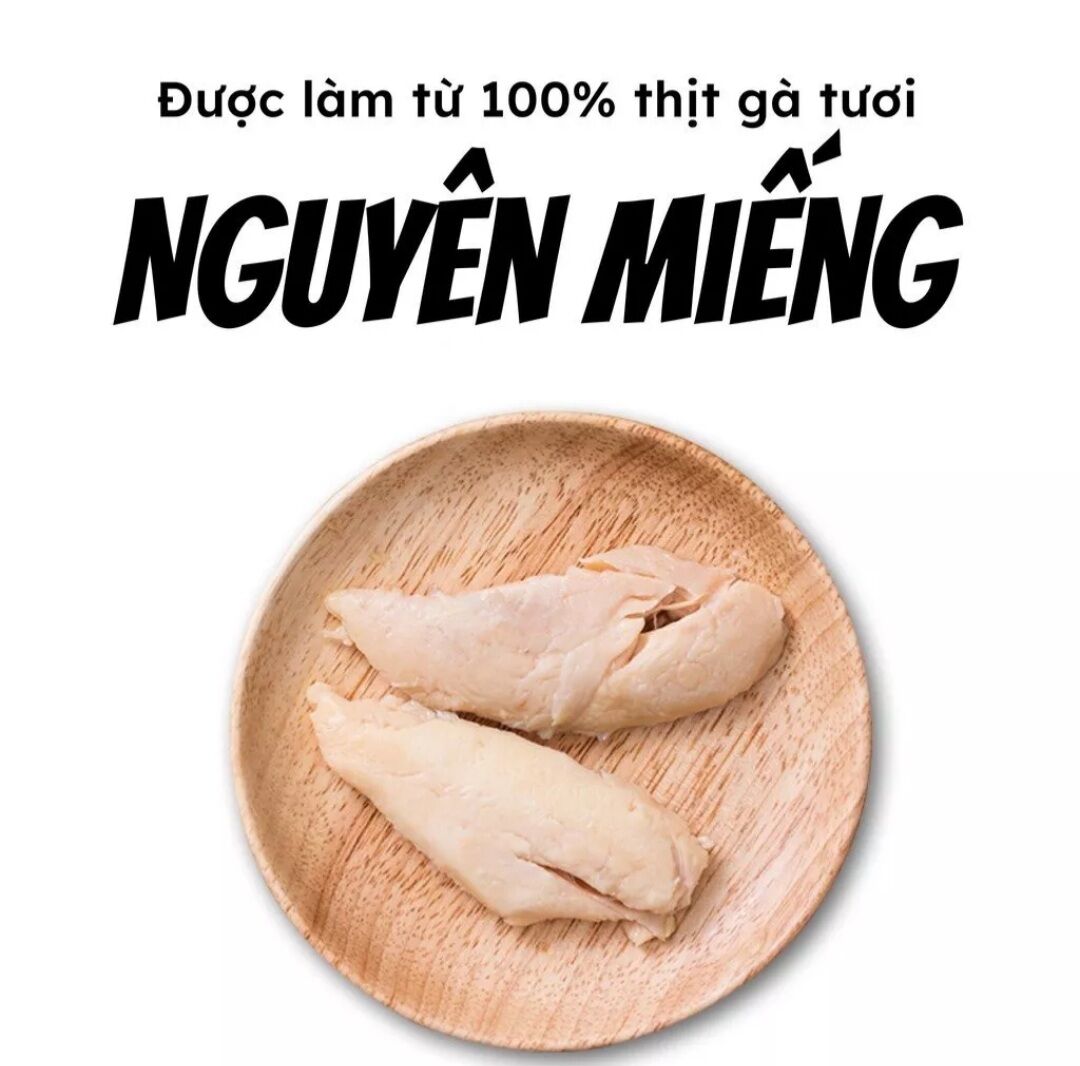 Ức gà hấp sẵn cho chó - mèo 40gram