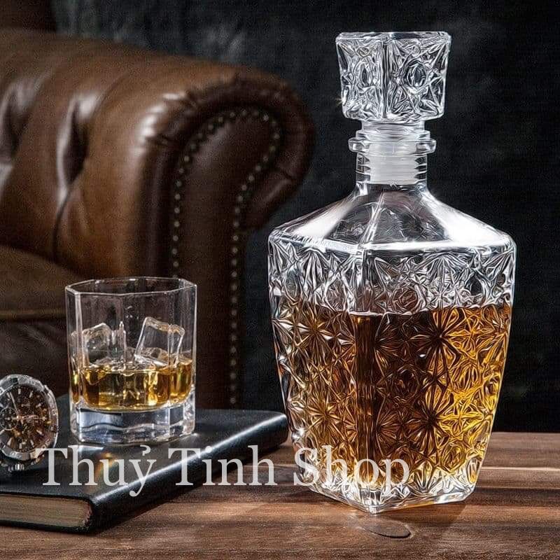 [ Rẻ Vô Địch ] Chai, Bình Đựng RƯỢu Thuỷ Tinh Đẹp Cao Cấp 750ml mẫu số 4