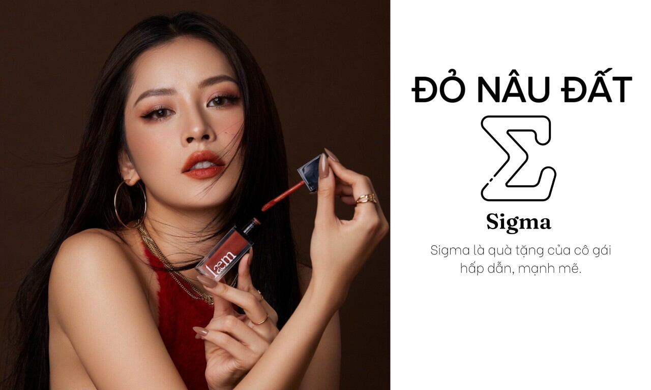 SON KEM LÌ LAEM MÀU ĐỎ NÂU ĐẤT (SIGMA)