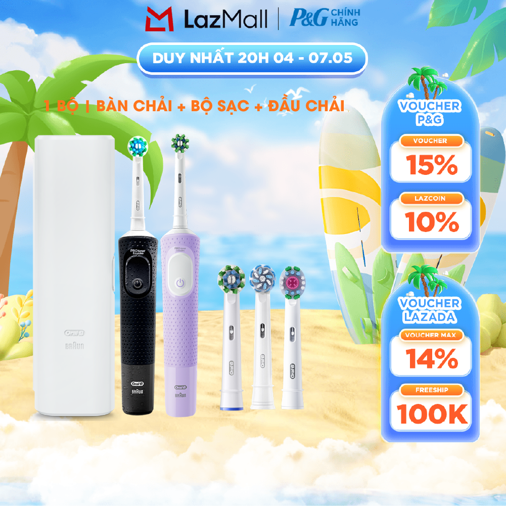 Bộ bàn chải điện Oral-B Vitality Pro Black