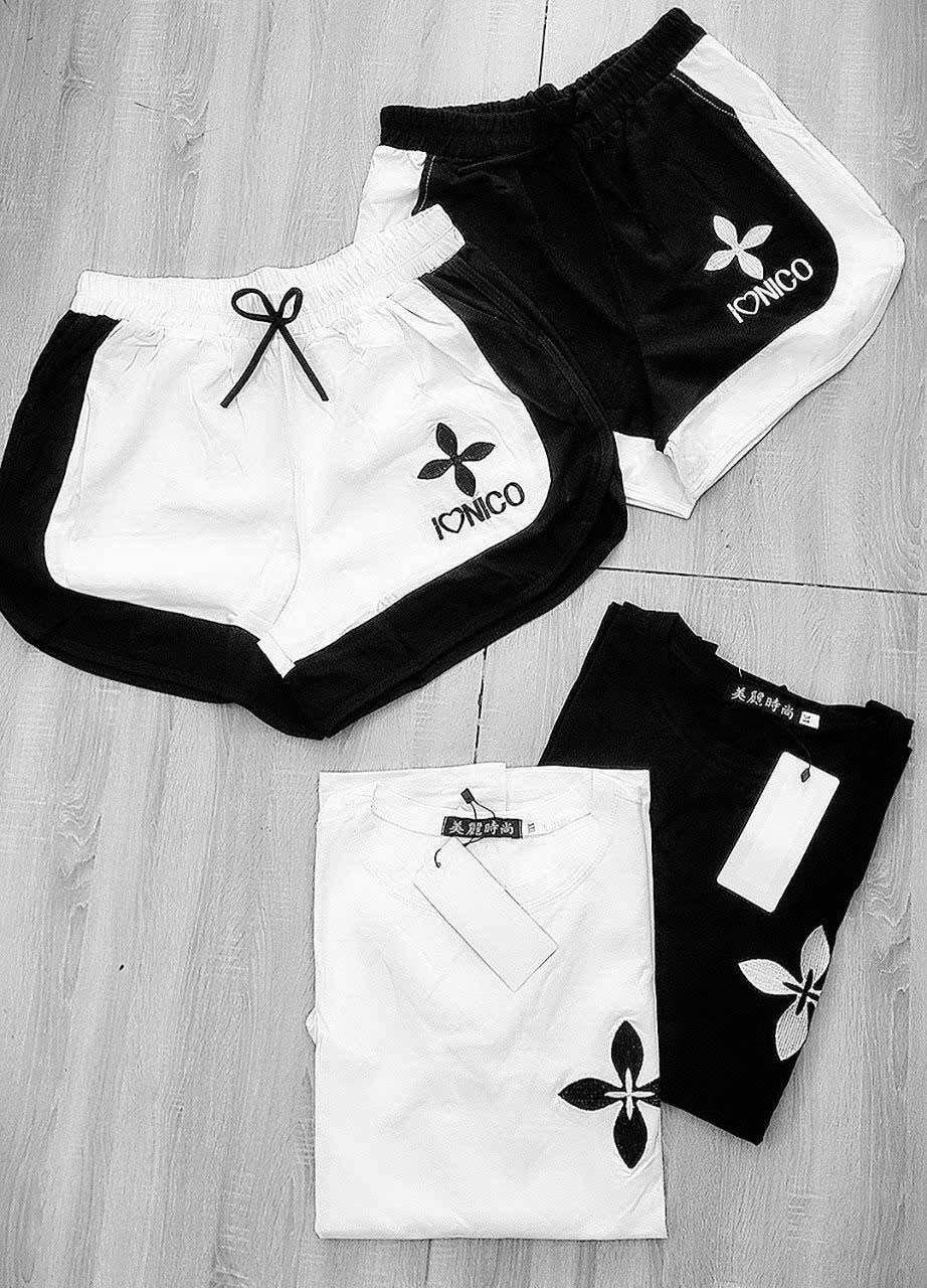 SÉT BỘ SHORT COTTON THÊU LOGO CAO CẤP
