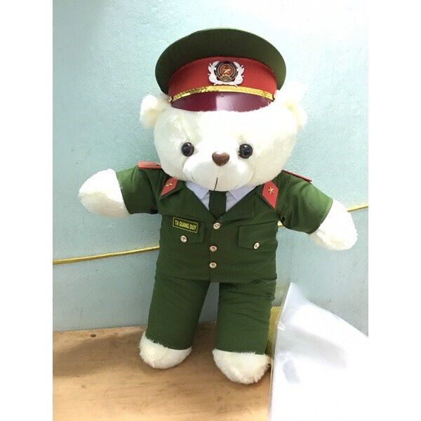 GẤU BÔNG MẶC ĐỒ LÍNH CA 55cm
