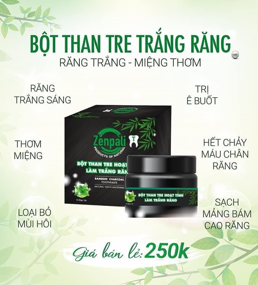 Bột Than Tre Hoạt Tính Trắng Răng Zenpali