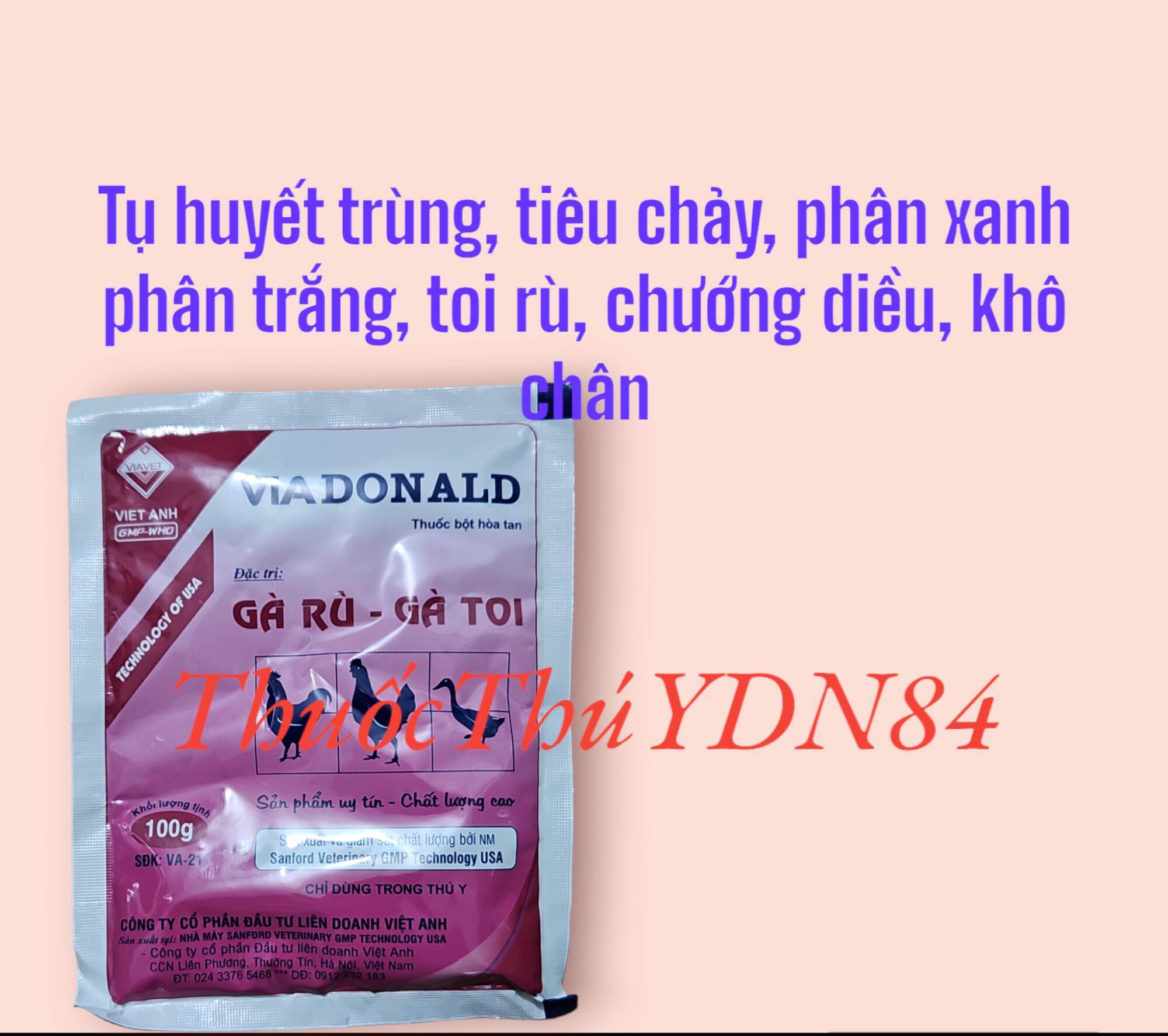 VIA DONALD GÀ RÙ GÀ TOI XÙ LÔNG, SẢ CÁNH, CHƯỚNG DIỀU KHÔ CHÂN GÓI 100G