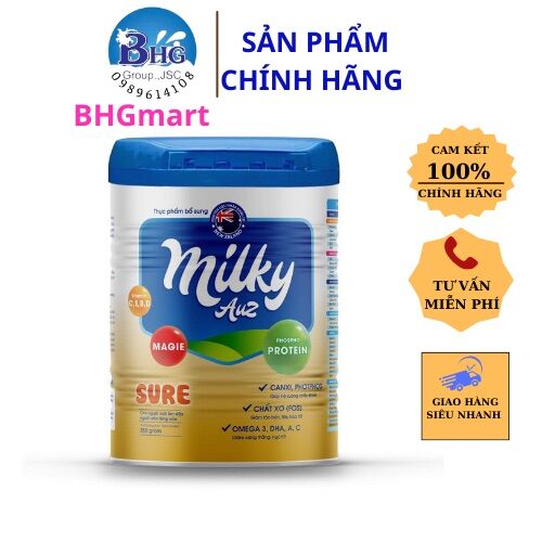 Sữa milky auz sure 850g
