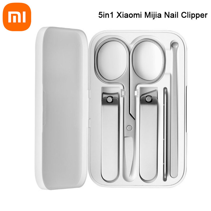 Xiaomi mijia bộ 5 dụng cụ cắt móng tay inox dụng cụ làm đẹp chuyên nghiệp chăm sóc móng chân earpick dũa móng tay sẵn sàng đi